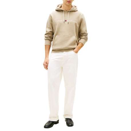 Sweat taupe à coupe ajustée pourvu d'un col à capuche avec cordon de serrage - Image 5