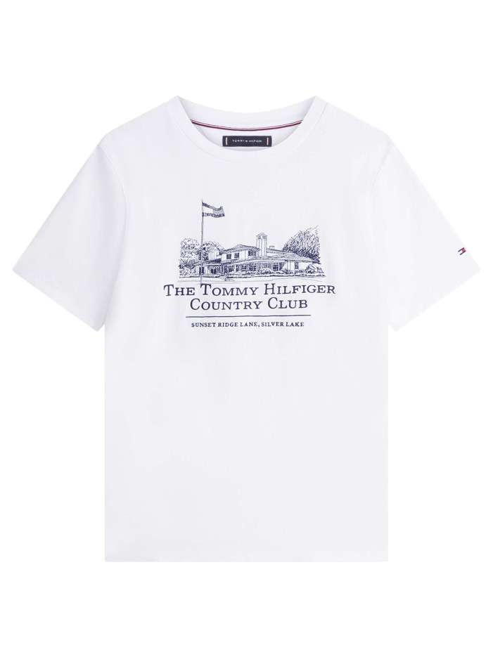 T-shirt en coton blanc à...
