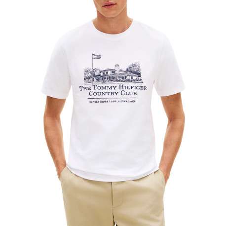 T-shirt en coton blanc à coupe droite pourvu de manches courtes - Image 2