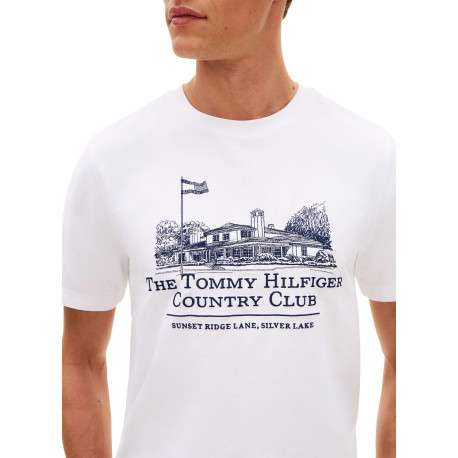 T-shirt en coton blanc à coupe droite pourvu de manches courtes - Image 4