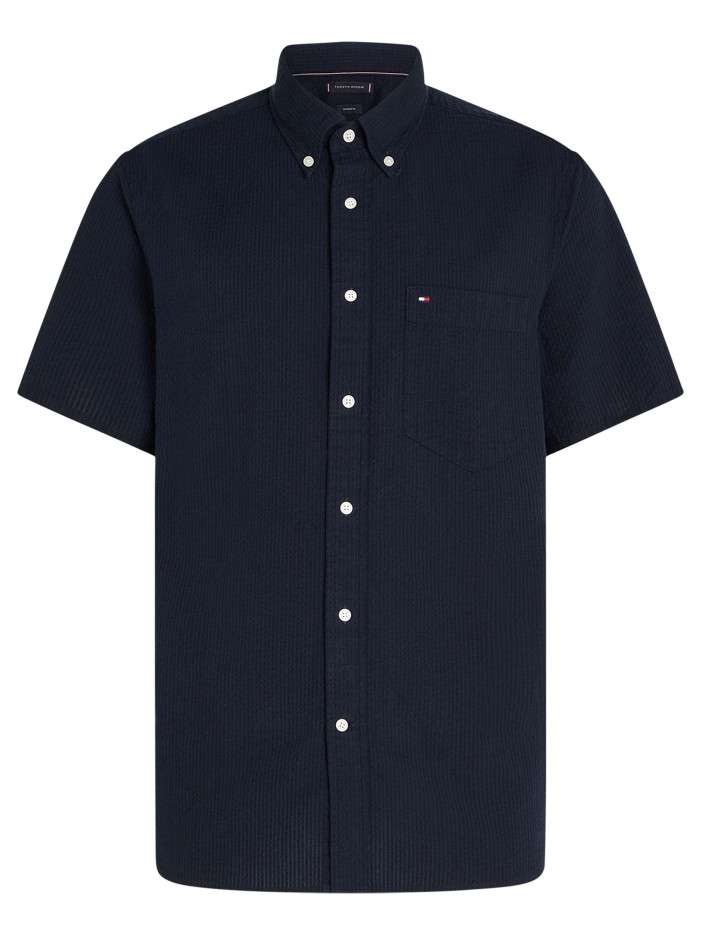 Chemise en coton marine en...