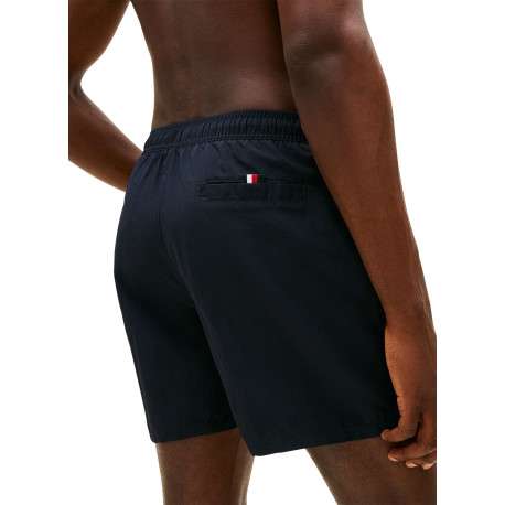 Short de bain marine à coupe ajustée pourvu du nom de la marque - Image 4