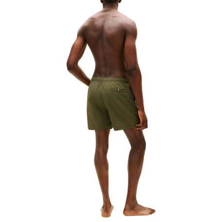 Short de bain kaki à coupe ajustée pourvu du nom de la marque - Image 3