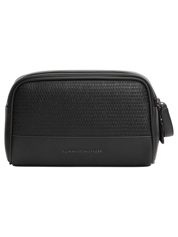 Trousse noire aspect tressé...
