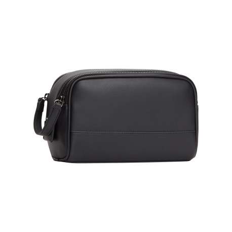 Trousse noire aspect tressé pourvu du nom de la marque à l'avant - Image 2