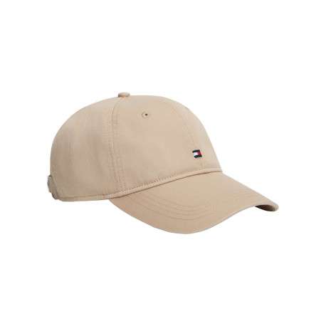 Casquette en coton biologique beige pourvue d'une fermeture strapback