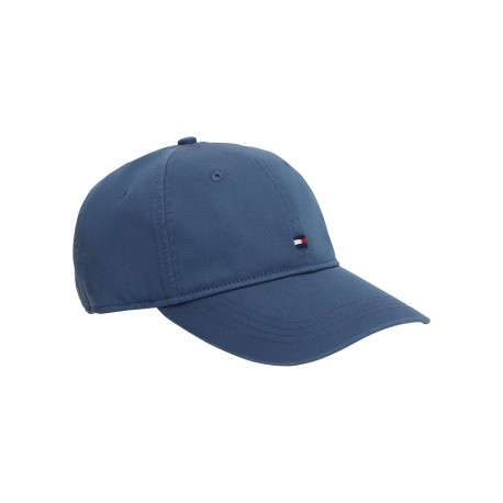 Casquette en coton biologique bleue pourvue d'une fermeture strapback