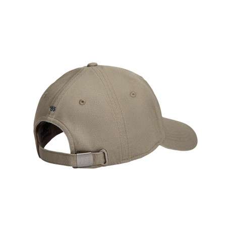 Casquette en coton biologique taupe pourvue d'une fermeture strapback - Image 2