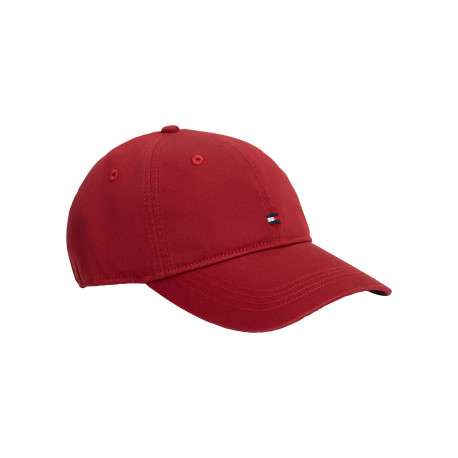 Casquette en coton biologique rouge pourvue d'une fermeture strapback