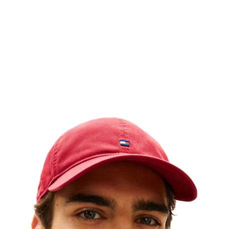 Casquette en coton biologique rouge pourvue d'une fermeture strapback - Image 4