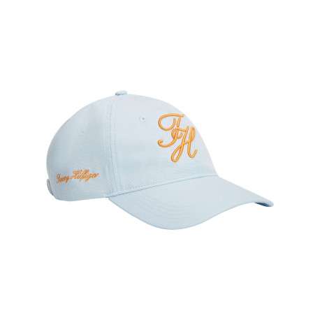 Casquette en coton biologique ciel pourvue d'une fermeture strapback