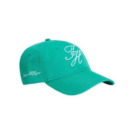 Casquette en coton biologique verte pourvue d'une fermeture strapback