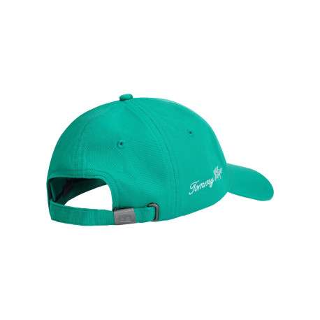 Casquette en coton biologique verte pourvue d'une fermeture strapback - Image 2