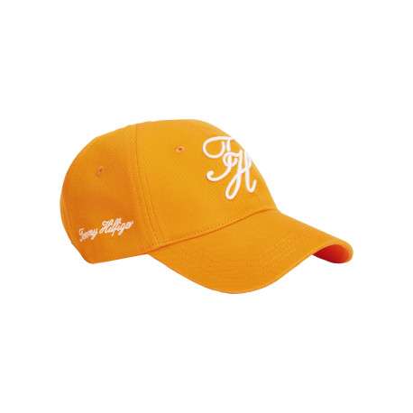 Casquette en coton biologique jaune pourvue d'une fermeture strapback
