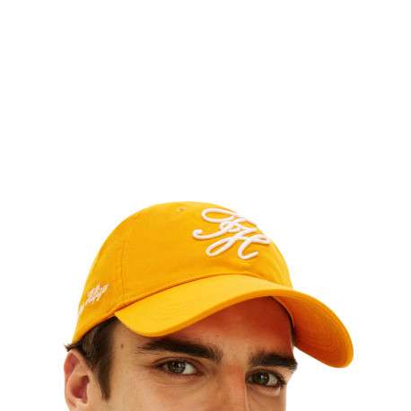 Casquette en coton biologique jaune pourvue d'une fermeture strapback - Image 4