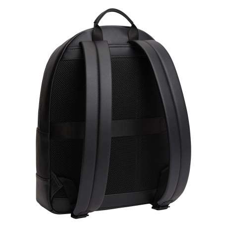 Sac à dos noir pourvu de fermetures zippées et du nom de la marque - Image 2