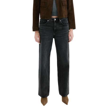 Jean en coton anthracite délavé avec une coupe bootcut et 5 poches - Image 4