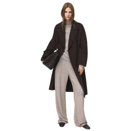 Pantalon jogging taupe uni avec une coupe droite et une taille élastiquée - Image 2