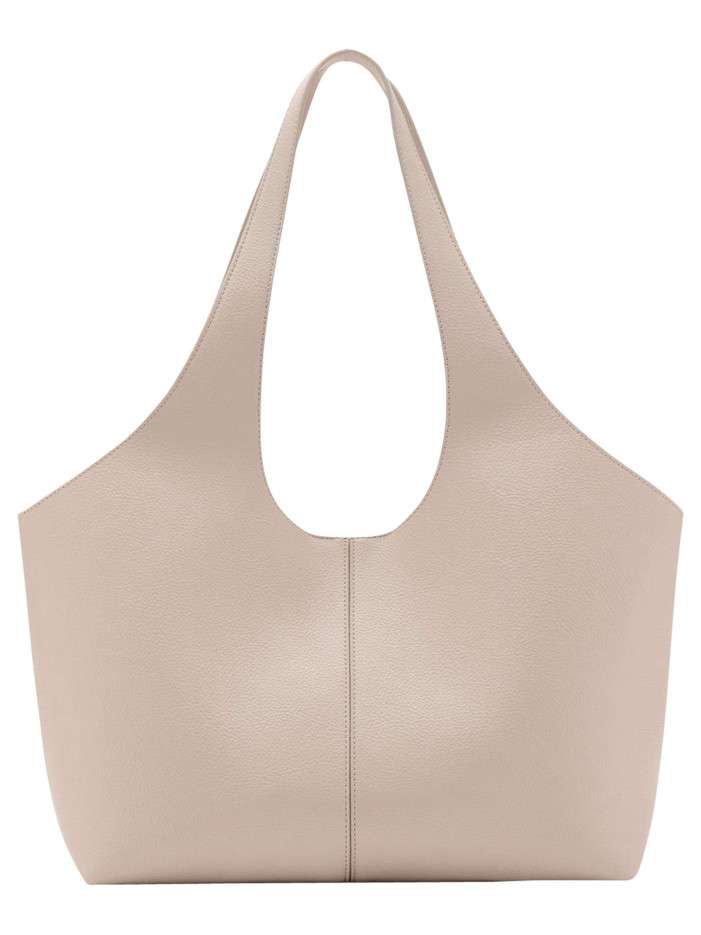 Sac cabas écru uni avec 2...