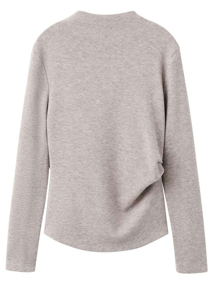 Sweat taupe uni en maille...
