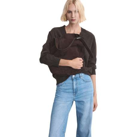 Jean en coton bleu stone délavé avec une coupe bootcut et 5 poches - Image 2