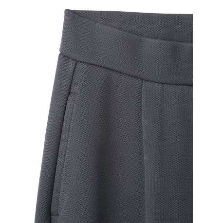 Pantalon chino bleu gris uni avec une coupe droite et une taille élastiquée - Image 6