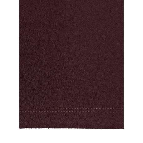 Pantalon costume bordeaux uni avec une coupe droite et une taille élastiquée - Image 6
