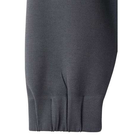 Sweat bleu gris uni en maille piquée avec une coupe droite et un col rond - Image 5