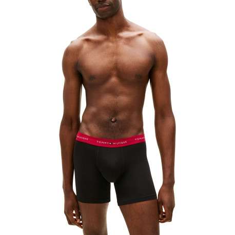 Lot de 3 boxers en coton noirs pourvus d'une taille élastiquée - Image 2