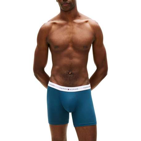 Lot de 3 boxers en coton multicolores pourvus d'une taille élastiquée - Image 3