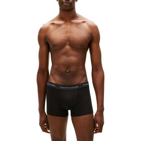 Lot de 3 boxers en coton noirs pourvus d'une taille élastiquée - Image 2