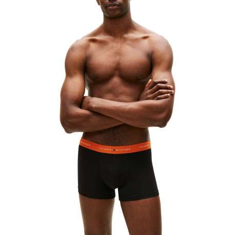 Lot de 3 boxers en coton noirs pourvus d'une taille élastiquée - Image 3