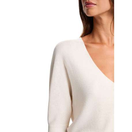 Gilet beige uni à coupe droite avec des manches 3/4 et 5 boutons - Image 5