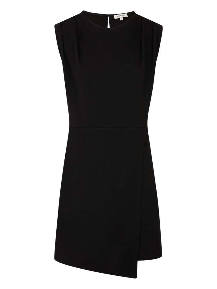 Robe courte noire unie avec...