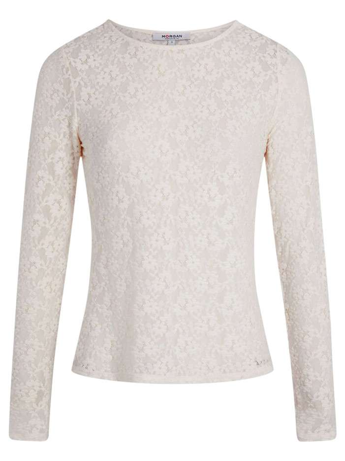 Top écru avec broderie...