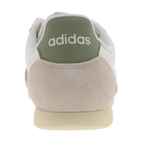 Baskets tennis kaki avec un talon plat et des lacets plats écrus - Image 6
