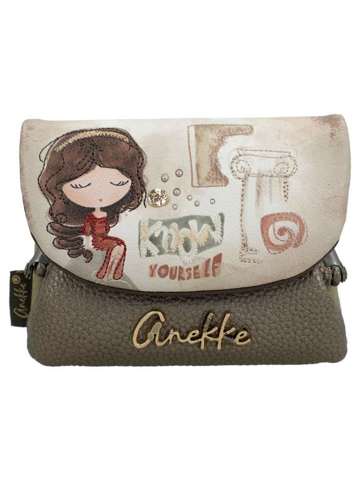 Porte-monnaie beige avec...