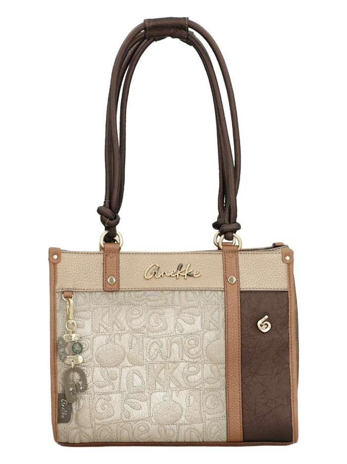 Sac porte épaule beige et...
