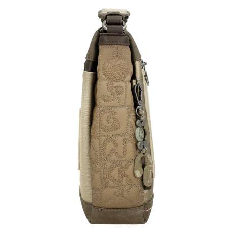 Sac beige avec des imprimés et avec une bandoulière réglable - Image 3