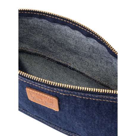 Trousse en coton marine pourvue d'un patch embossé au nom de la marque - Image 3