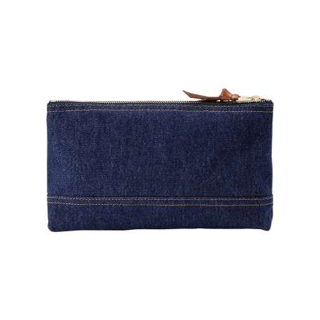 Trousse en coton marine pourvue d'un patch embossé au nom de la marque - Image 4