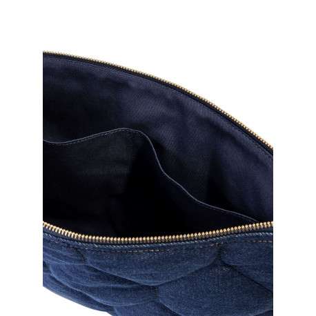 Trousse en coton marine pourvu d'un patch embossé au nom de la marque - Image 2
