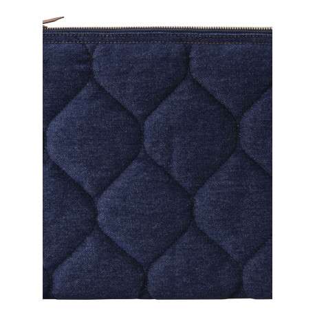 Trousse en coton marine pourvu d'un patch embossé au nom de la marque - Image 5