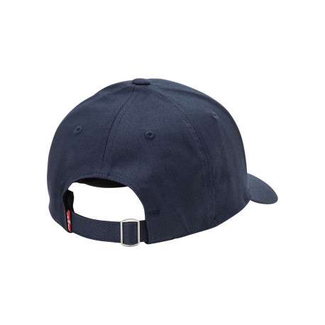 Casquette en coton bleue pourvue d'oeillets d'aération et du nom de la marque - Image 2