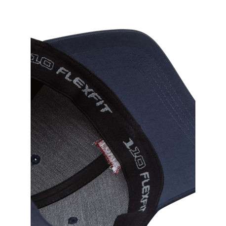 Casquette en coton bleue pourvue d'oeillets d'aération et du nom de la marque - Image 3
