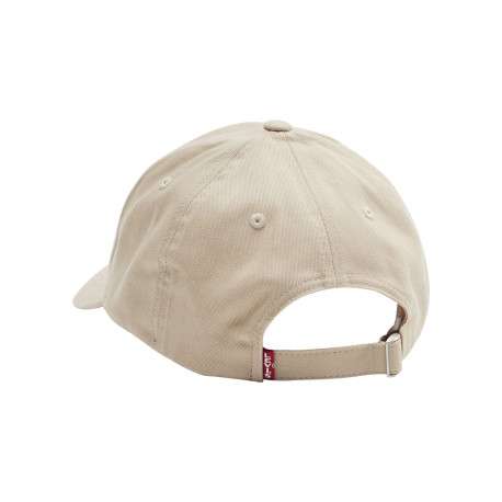 Casquette en coton beige pourvue d'oeillets d'aération et du nom de la marque - Image 2