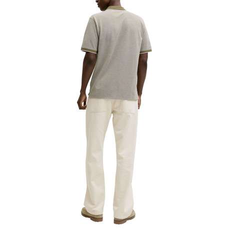 Polo olive uni en maille piquée avec une coupe droite et des manches courtes - Image 4