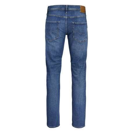 Jean Clark en coton bleu indigo délavé avec une coupe droite - Image 2