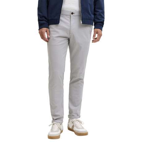 Pantalon chino Marco Fury en coton gris clair uni avec une coupe slim - Image 5