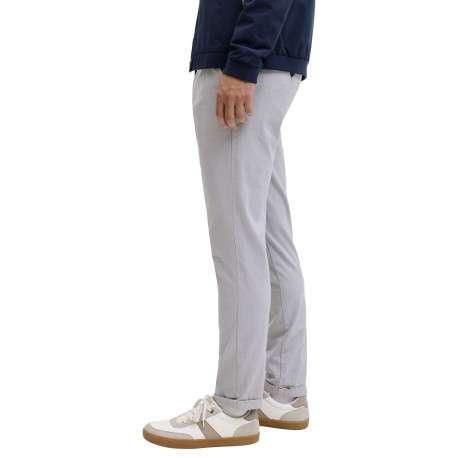 Pantalon chino Marco Fury en coton gris clair uni avec une coupe slim - Image 6